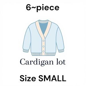 6~piece cardigan/some sweater button front lot Size SMALL